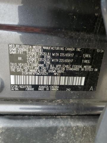 2T3H1RFV7SW370531 - 2025 TOYOTA RAV4 LE GRAY photo 13