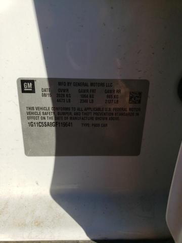 1G11C5SA8GF119641 - 2016 CHEVROLET MALIBU LIM LT 白色 照片 12