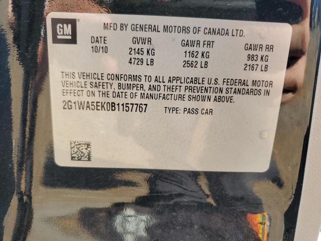 2G1WA5EK0B1157767 - 2011 CHEVROLET IMPALA LS BLACK photo 12