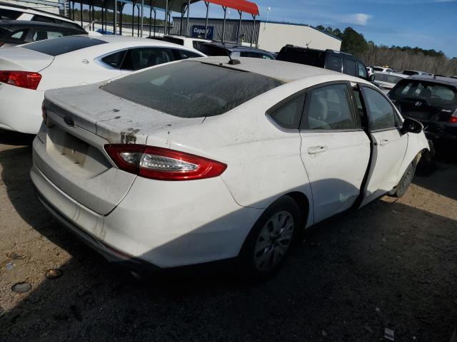 3FA6P0G71DR295615 - 2013 FORD FUSION S WHITE photo 3