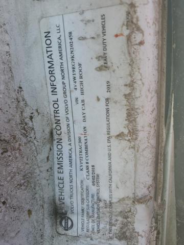 4V4W19EG9KN202458 - 2019 VOLVO VNR თეთრი ფოტო 10