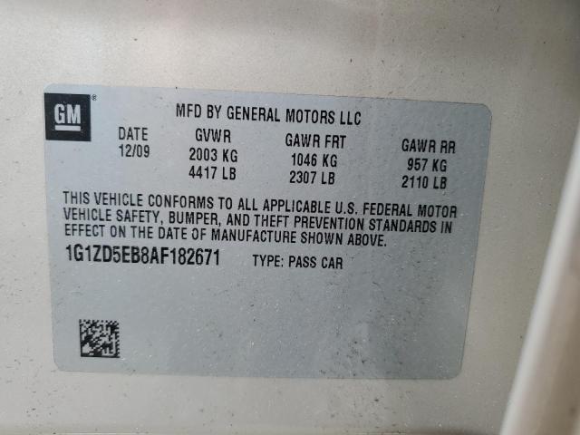 1G1ZD5EB8AF182671 - 2010 CHEV MALIBU 2LT 棕色 照片 10