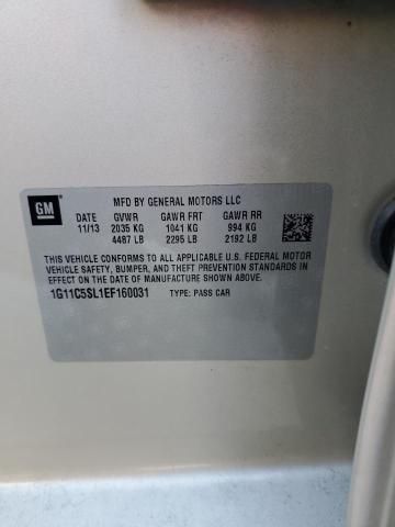 1G11C5SL1EF160031 - 2014 CHEVROLET MALIBU 1LT 金色 照片 13