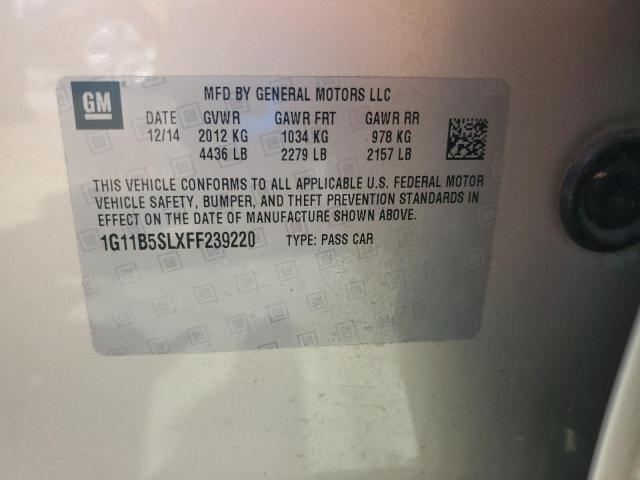 1G11B5SLXFF239220 - 2015 CHEVROLET MALIBU LS BEIGE photo 12