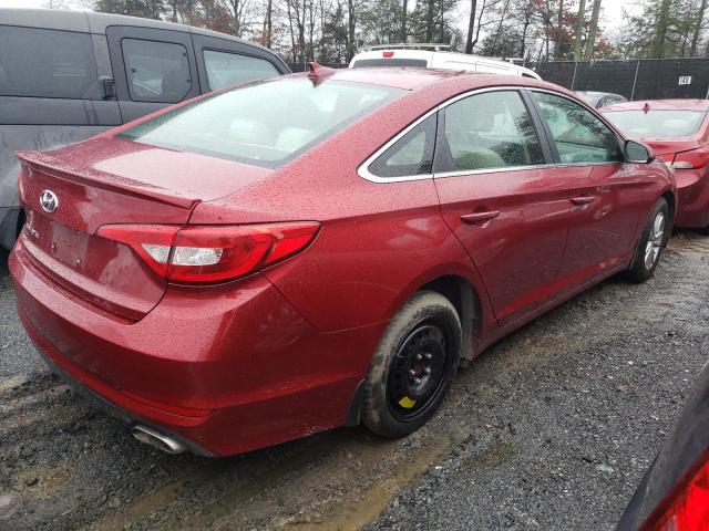 5NPE24AF0GH311709 - 2016 HYUNDAI SONATA SE RED photo 3