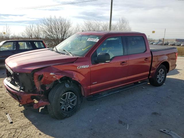1FTEW1EP3GKD71555 - 2016 FORD F150 SUPERCREW RED photo 1