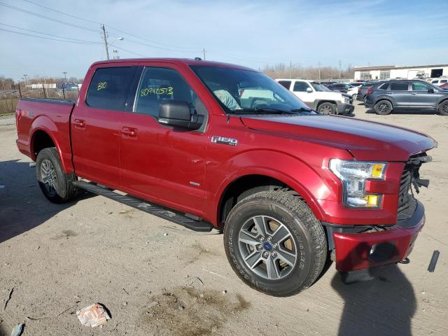 1FTEW1EP3GKD71555 - 2016 FORD F150 SUPERCREW RED photo 4