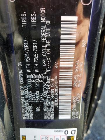 JTEMU5JRXM5901879 - 2021 TOYOTA 4RUNNER SR5/SR5 PREMIUM أسود صورة 13