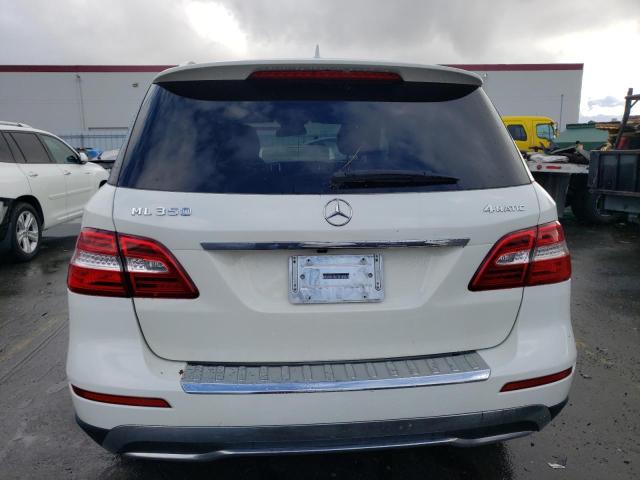 4JGDA5HB4CA019324 - 2012 MERCEDES-BENZ ML 350 4MATIC WHITE photo 6