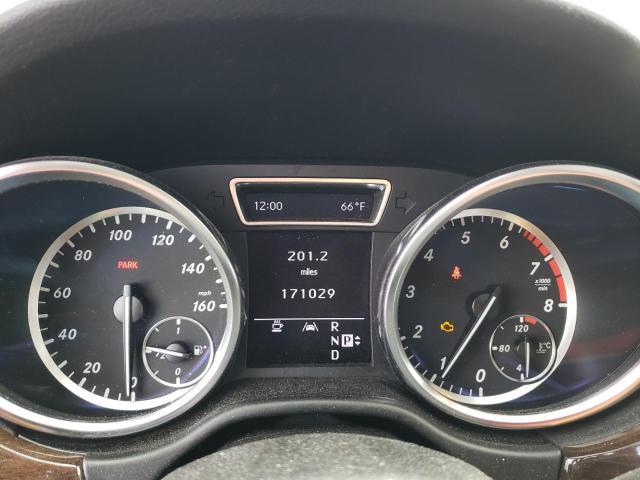 4JGDA5HB4CA019324 - 2012 MERCEDES-BENZ ML 350 4MATIC WHITE photo 9