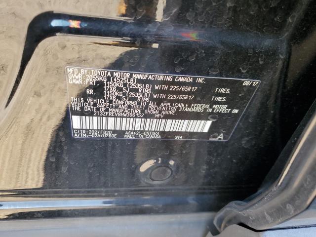 2T3ZFREV8HW396152 - 2017 TOYOTA RAV4 LE BLACK photo 13