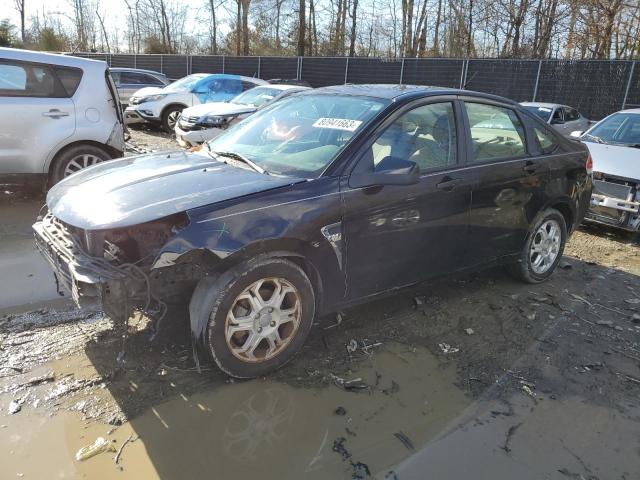 1FAHP35N28W112088 - 2008 FORD FOCUS SE BLACK photo 1