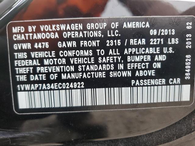 1VWAP7A34EC024922 - 2014 VOLKSWAGEN PASSAT S Qara foto 12