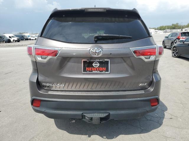 5TDKKRFH7GS157326 - 2016 TOYOTA HIGHLANDER XLE Gris foto 6