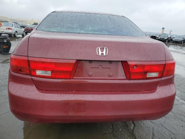 1HGCM56465A162842 - 2005 HONDA ACCORD LX BURGUNDY photo 6