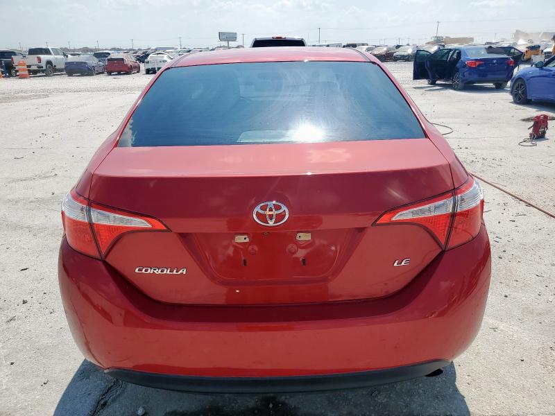 5YFBURHE0GP539672 - 2016 TOYOTA COROLLA L RED photo 6
