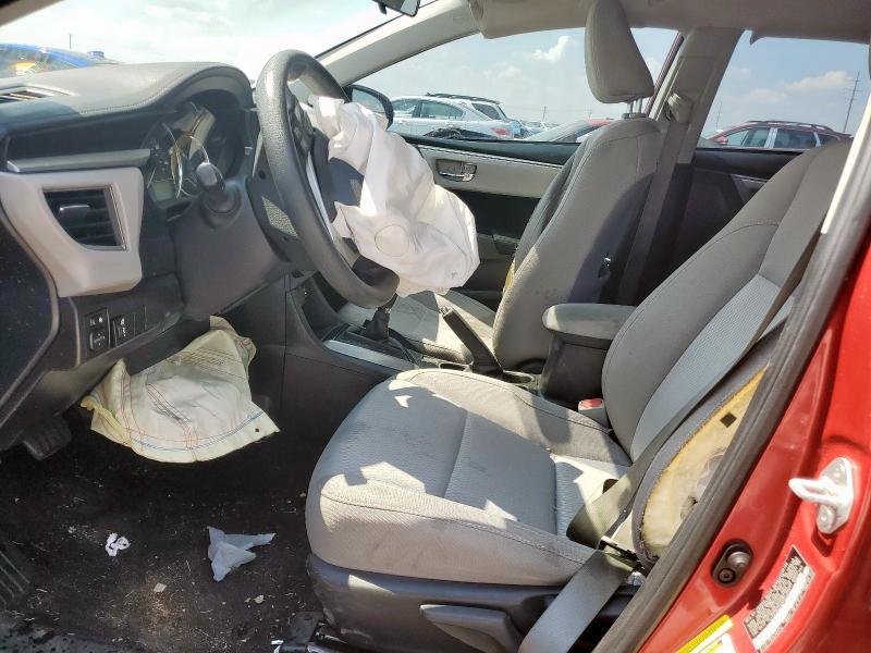 5YFBURHE0GP539672 - 2016 TOYOTA COROLLA L RED photo 7