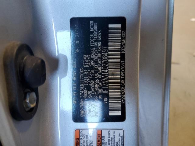 JF1ZNAA14D2708497 - 2013 TOYOTA SCION FR-S 银色 照片 12