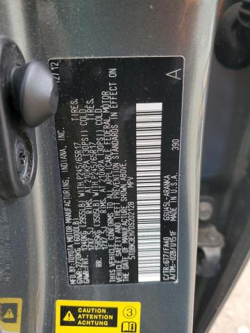 5TDBK3EH7DS202128 - 2013 TOYOTA HIGHLANDER BASE Сірий фото 13