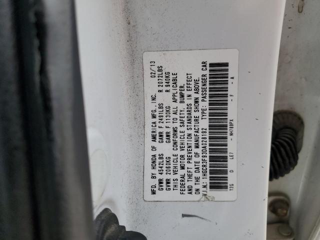 1HGCR3F93DA028192 - 2013 HONDA ACCORD TOURING WHITE photo 12