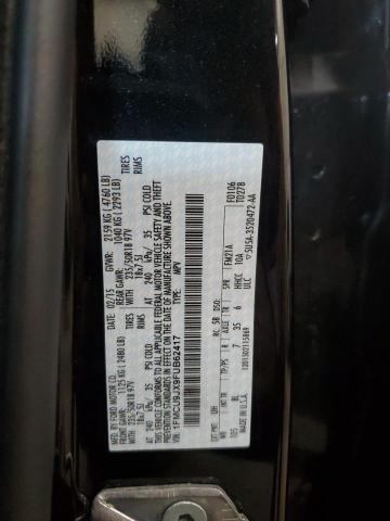 1FMCU9JX9FUB62417 - 2015 FORD ESCAPE TITANIUM Սև լուսանկար 13