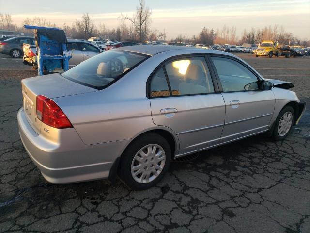 2HGES15595H621395 - 2005 HONDA CIVIC LX SILVER photo 3