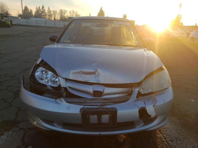 2HGES15595H621395 - 2005 HONDA CIVIC LX SILVER photo 5