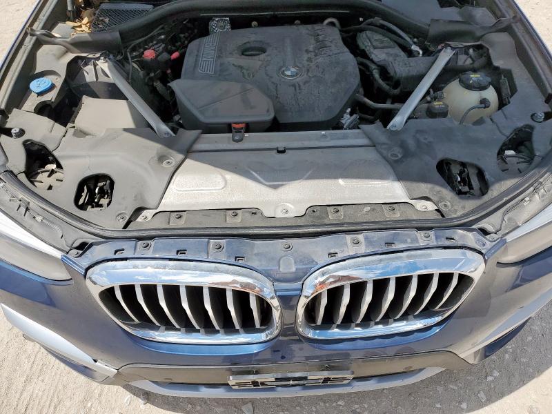 5UXTR7C58KLF32957 - 2019 BMW X3 SDRIVE30I BLUE photo 12