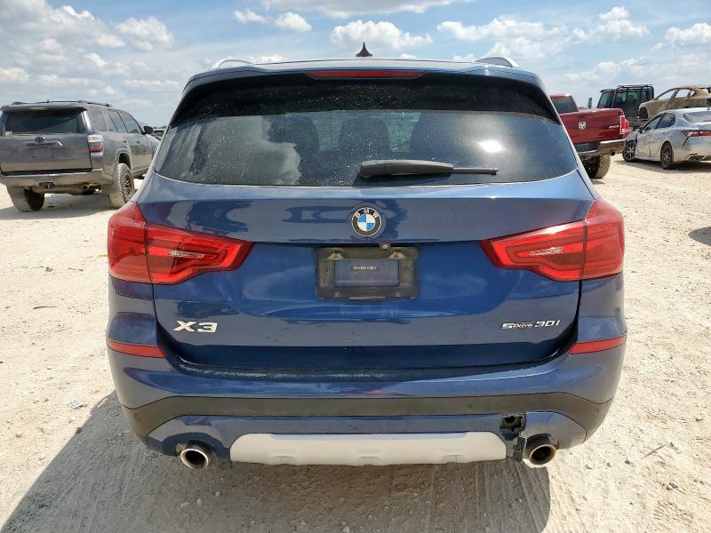5UXTR7C58KLF32957 - 2019 BMW X3 SDRIVE30I BLUE photo 6