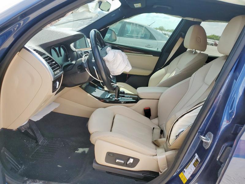 5UXTR7C58KLF32957 - 2019 BMW X3 SDRIVE30I BLUE photo 7