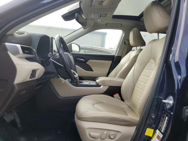 5TDGZRAH4NS119106 - 2022 TOYOTA HIGHLANDER XLE BLUE photo 7