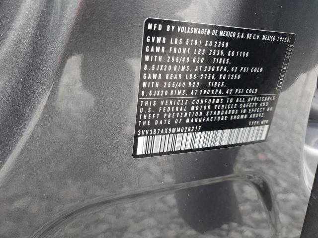 3VV3B7AX9MM028217 - 2021 VOLKSWAGEN TIGUAN SE GRAY photo 13