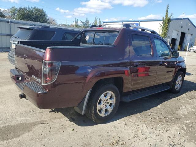 2HJYK16508H502564 - 2008 HONDA RIDGELINE RTL BURGUNDY photo 3