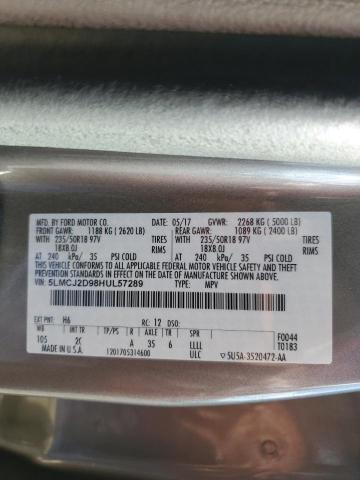 5LMCJ2D98HUL57289 - 2017 LINC MKC SELECT Gris photo 10