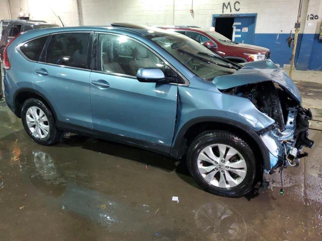 2HKRM4H51EH632938 - 2014 HONDA CR-V EX BLUE photo 4