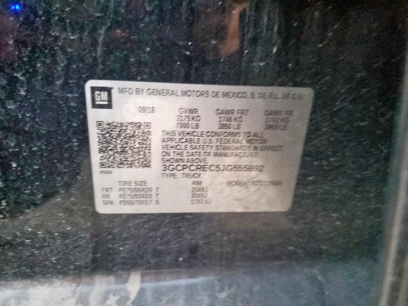 3GCPCREC5JG555892 - 2018 CHEVROLET SILVERADO C1500 LT Қара фото 12