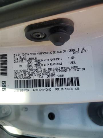 3TMAZ5CN2HM052611 - 2017 TOYT TACOMA DOUBLE CAB 白色 照片 10