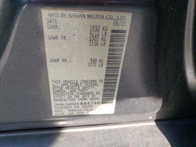 1N4AL3AP6FN884746 - 2015 NISSAN ALTIMA 2.5 GRAY photo 12