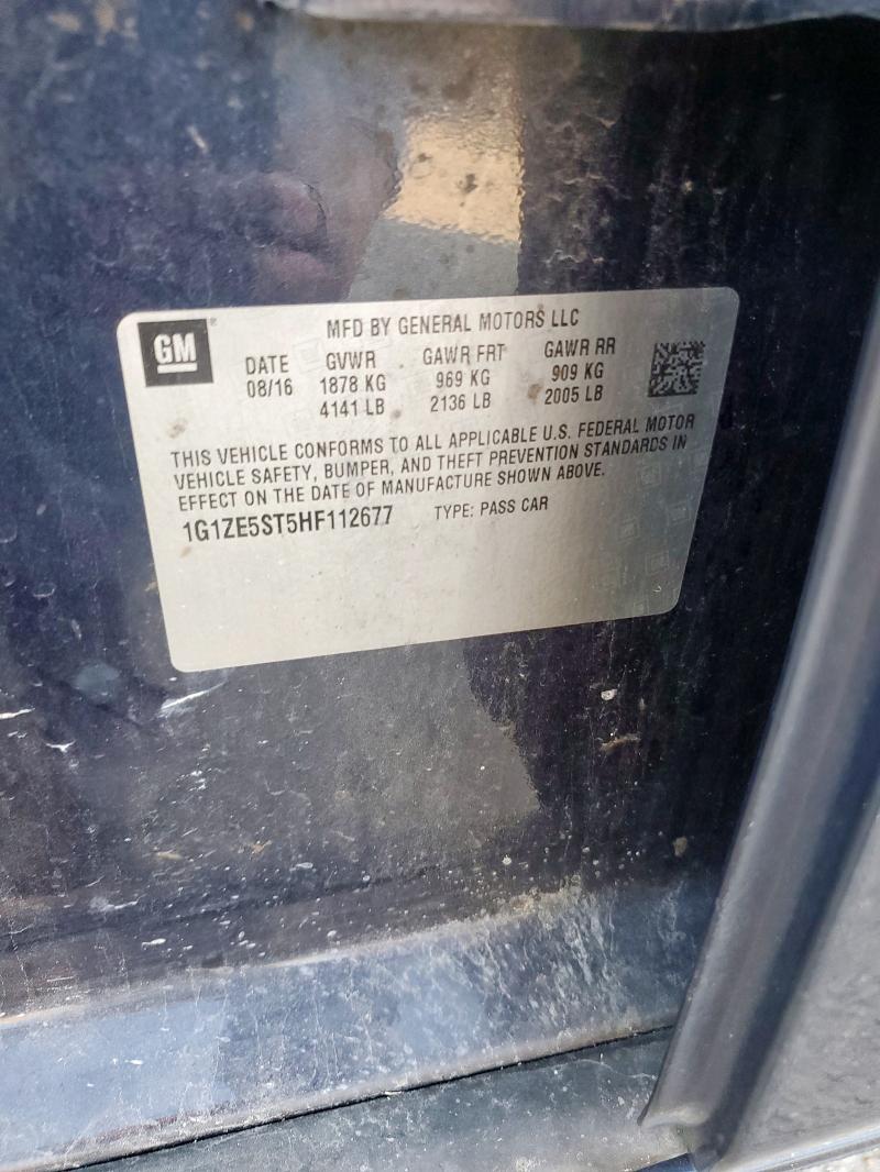 1G1ZE5ST5HF112677 - 2017 CHEVROLET MALIBU LT BLUE photo 12