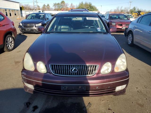 JT8BD69S410129153 - 2001 LEXUS GS 300 MAROON photo 5