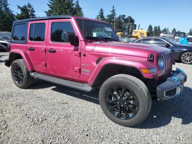 1C4JJXP60NW147282 - 2022 JEEP WRANGLER U SAHARA 4XE PINK photo 4
