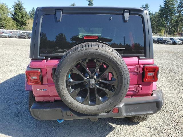 1C4JJXP60NW147282 - 2022 JEEP WRANGLER U SAHARA 4XE PINK photo 6