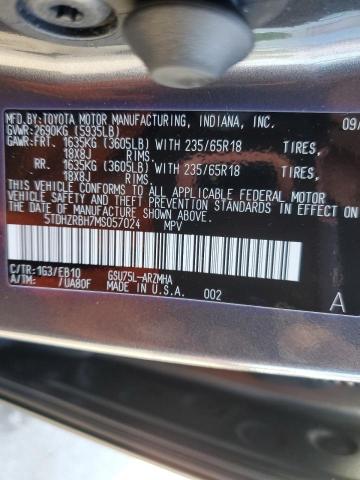 5TDHZRBH7MS057024 - 2021 TOYOTA HIGHLANDER XLE ნაცრისფერი ფოტო 13