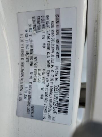 3MYDLBZV7GY113979 - 2016 TOYOTA SCION IA WHITE photo 13