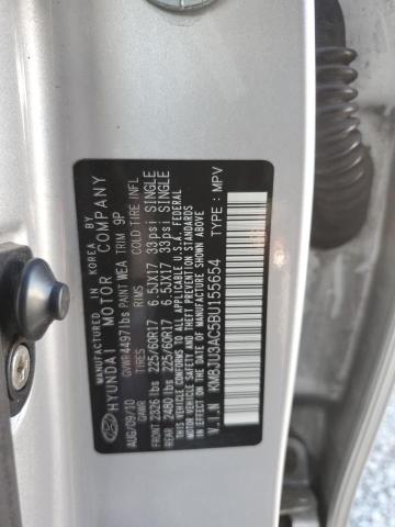 KM8JU3AC5BU155654 - 2011 HYUNDAI TUCSON GLS SILVER photo 13