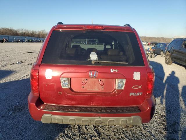 5FNYF18575B033397 - 2005 HONDA PILOT EXL RED photo 6