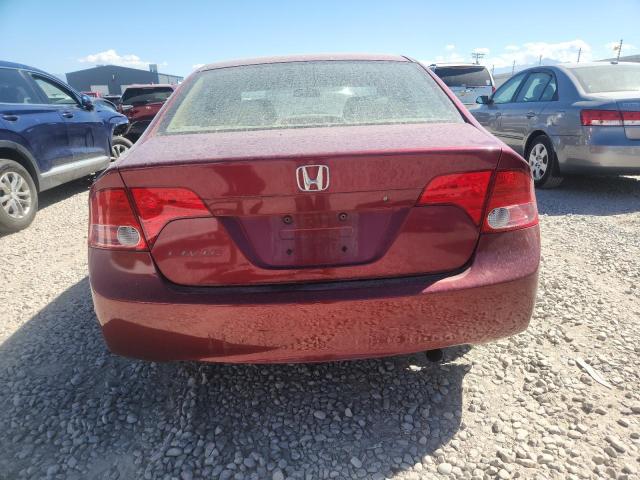 1HGFA15577L097709 - 2007 HONDA CIVIC LX RED photo 6
