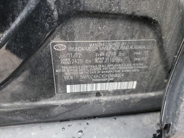 5NPEC4ACXDH560064 - 2013 HYUNDAI SONATA SE BLACK photo 12