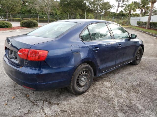 3VW2K7AJ5EM326400 - 2014 VOLKSWAGEN JETTA BASE BLUE photo 3