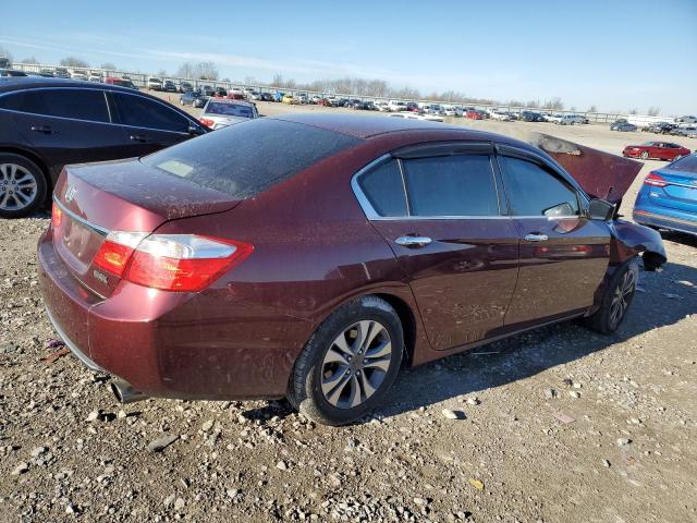 1HGCR2F39EA063388 - 2014 HONDA ACCORD LX BURGUNDY photo 3